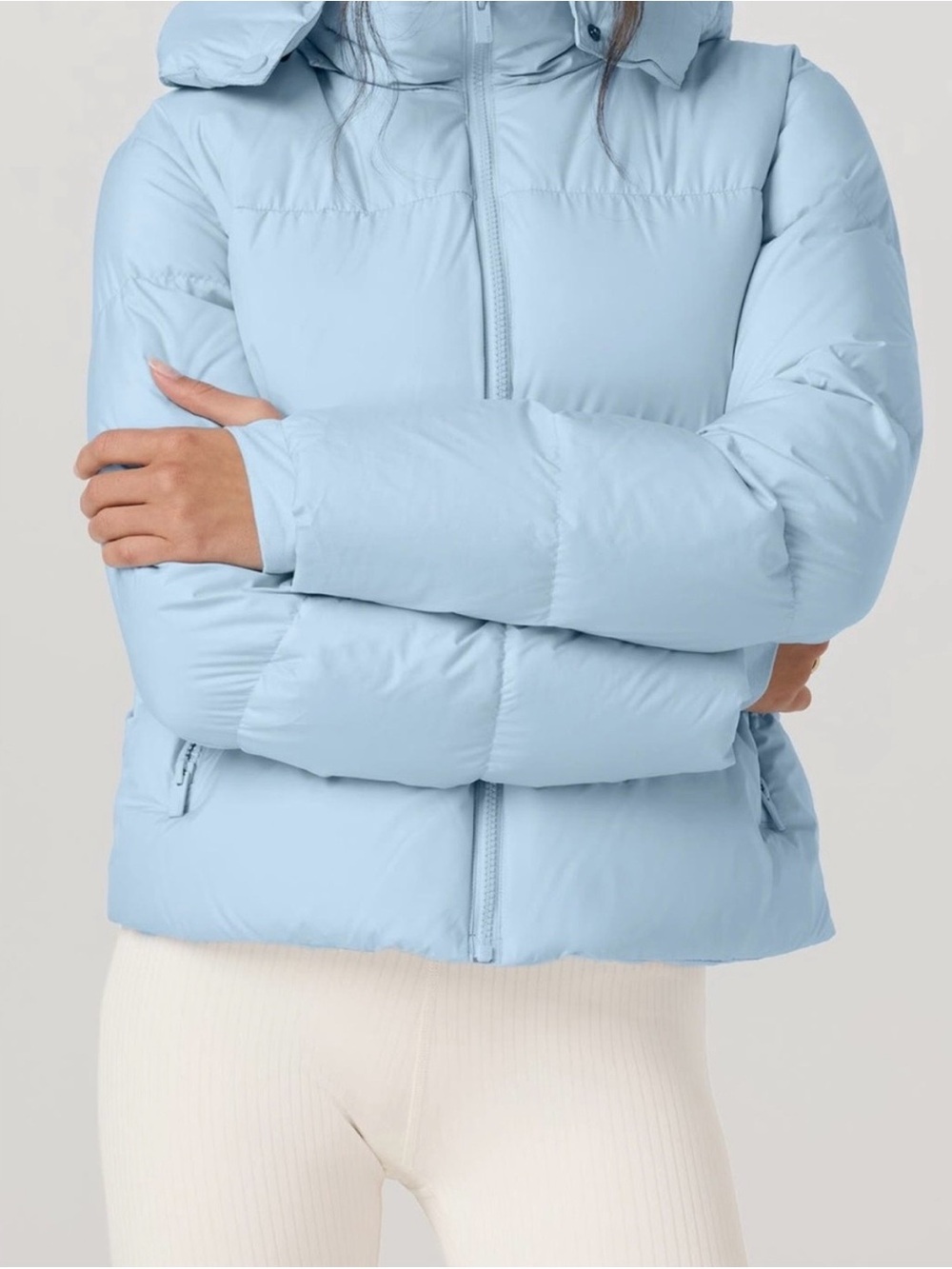 NWT Vuori Alta 650 Down Filled Jacket Light Blue Women's Puffer Jacket XL